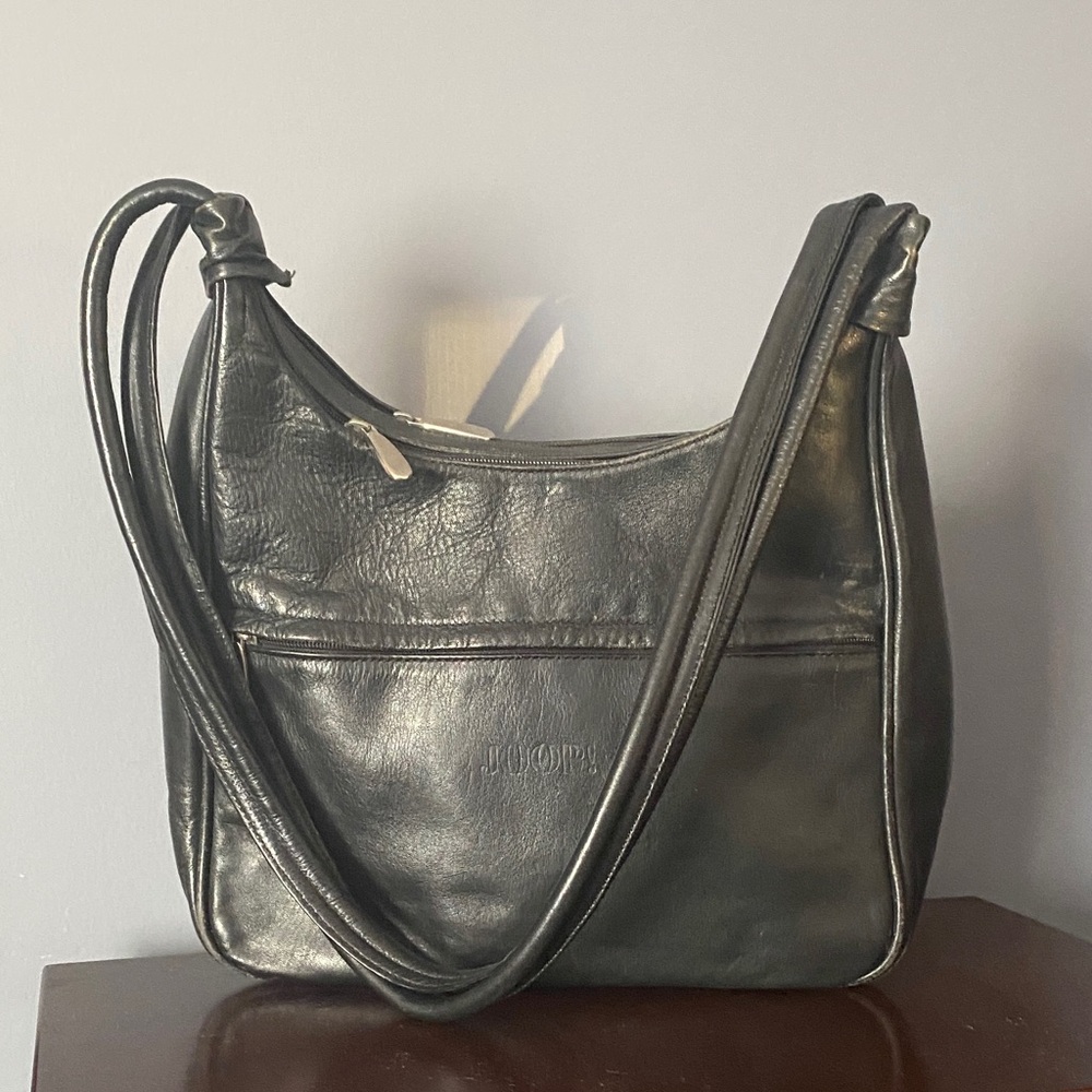 100% Genuine Black Leather Shoulder Bag
